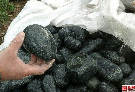 Камень серпентинит шлифованный (5-7 см) мешок 20 кг для электрокаменки 109423 фото