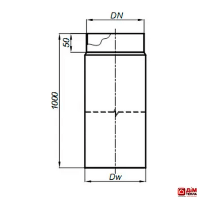 Труба дымоходная Darco 1 м &Oslash; 130 черная сталь 2 мм RP 130/1000 - CZ 2 фото