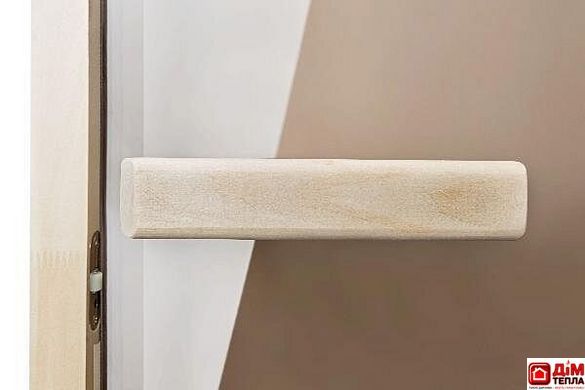 Стеклянная дверь для бани и сауны GREUS Classic прозрачная бронза 70/200 усиленная (3 петли) липа 108993 фото