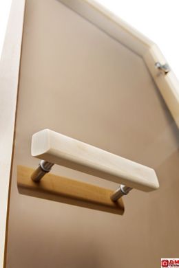 Стеклянная дверь для бани и сауны GREUS Classic прозрачная бронза 80/200 липа 107584 фото