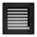 Вентиляционная решетка для камина SAVEN 17х17 черная с жалюзи SV/J/17/17/Bl фото 1