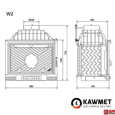 Каминная топка KAWMET W2 (14,4 kW) Kaw-met W2 фото