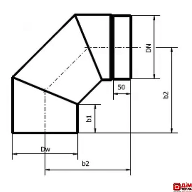 Колено Darco 90&deg; &Oslash; 220 черная сталь 2 мм KS 220/90-CZ 2 фото