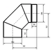 Колено Darco 90&deg; &Oslash; 220 черная сталь 2 мм KS 220/90-CZ 2 фото 2