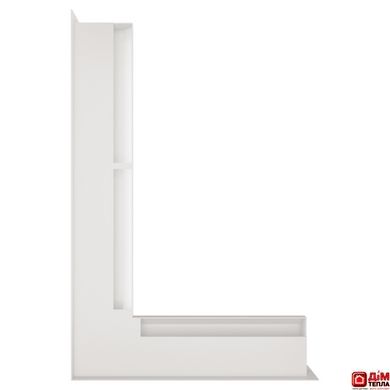 Вентиляційна решітка для каміна кутова ліва SAVEN Loft Angle 60х400х600 біла Loft/NL/6/40/60/W фото