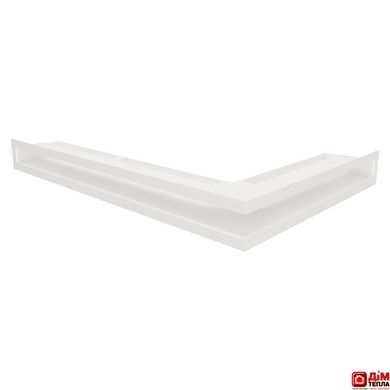 Вентиляционная решетка для камина угловая левая SAVEN Loft Angle 60х400х600 белая Loft/NL/6/40/60/W фото