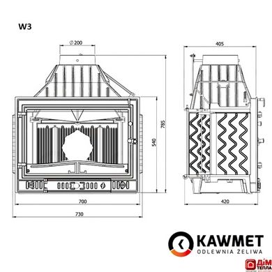 Каминная топка KAWMET W3 (16,7 kW) Kaw-met W3 фото