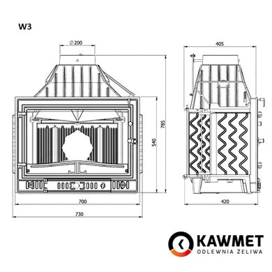 Камінна топка KAWMET W3 (16,7 kW)