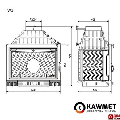 Камінна топка KAWMET W1 Herb (18 kW) Kaw-met W1 Herb фото