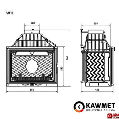 Камінна топка KAWMET W11 (18,1 kW) Kaw-met W11 фото