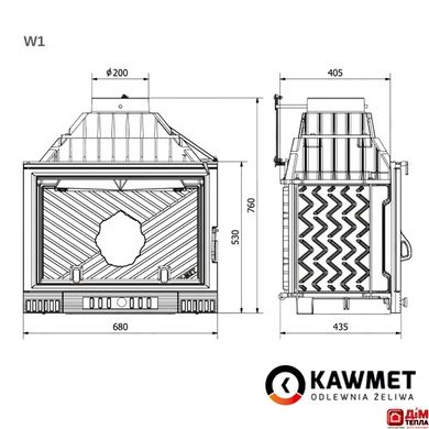 Камінна топка KAWMET W1 Feniks (18 kW) Kaw-met W1 Feniks фото