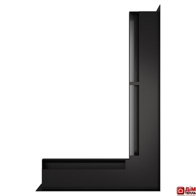 Вентиляционная решетка для камина угловая права SAVEN Loft Angle 60х600х400 черная Loft/NP/6/60/40/Bl фото