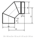 Колено Darco 90&deg; &Oslash; 180 черная сталь 2 мм KS 180/90-CZ 2 фото 2