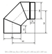 Колено Darco 90&deg; &Oslash; 200 черная сталь 2 мм KS 200/90-CZ 2 фото 2