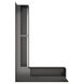 Вентиляционная решетка для камина угловая левая SAVEN Loft Angle 90х400х600 графитовая Loft/NL/9/40/60/G фото 3