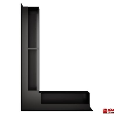 Вентиляционная решетка для камина угловая левая Loft Angle 90х400х600 черная Loft/NL/9/40/60/Bl фото